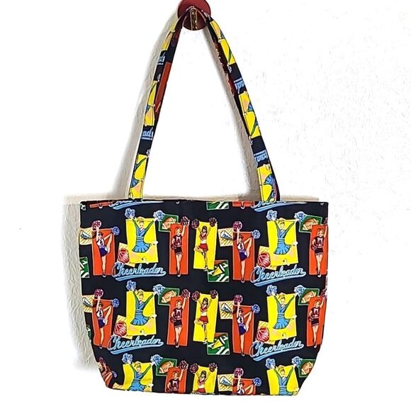 Cheerleader Colorful Canvas Tote Bag - Picture 2 of 8